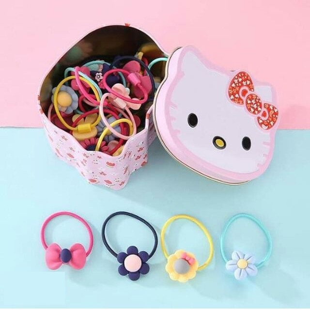 Hộp 40 dây cột tóc xinh xắn cho bé No.101029