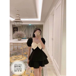 BIGSIZE ĐẦM TẦNG PHỐI NƠ D499