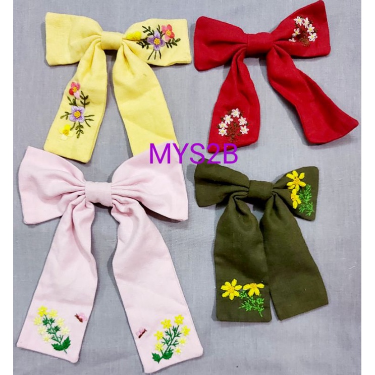 Kẹp tóc thêu tay 2 bên