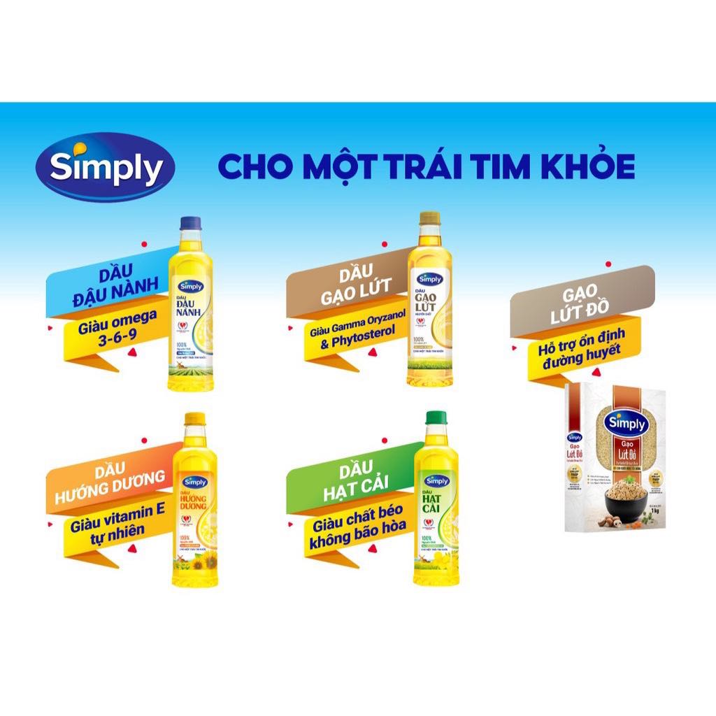 Dầu ăn Simply 1L các loại