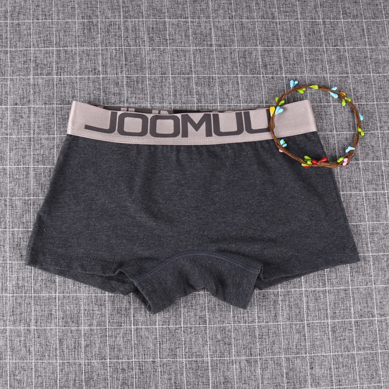 Quần Lót Boxer Cotton Màu Sắc Trơn Thoáng Khí Cho Nữ
