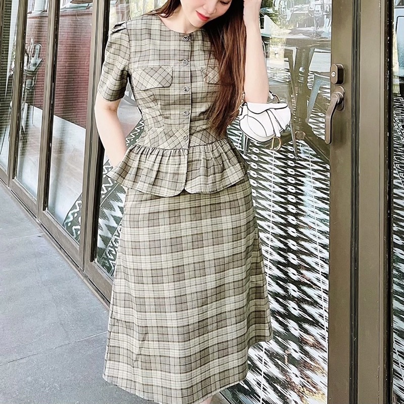 Set đầm G466 dáng peplum công sở BIGSIZE chất đẹp sang chảnh - GEM Fashion