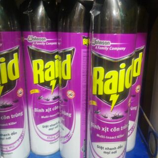 Bình Xịt côn trùng Raid không mùi chai 600ml.