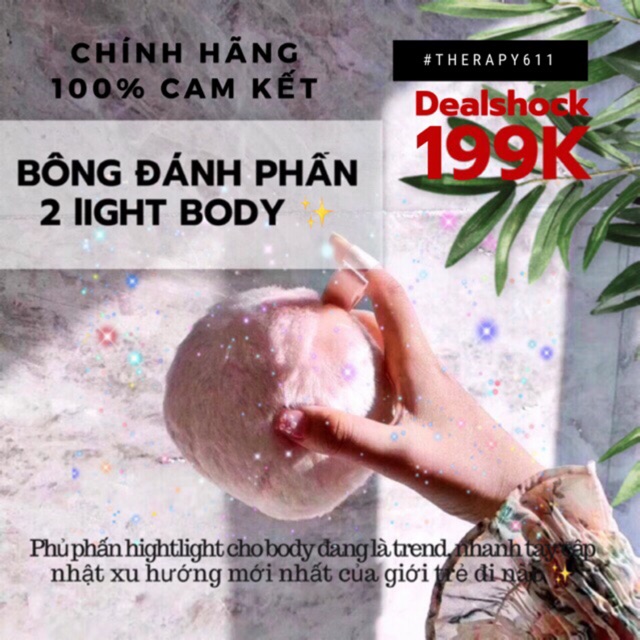 [-20kTHERAPYF]..::✨Bông Phấn Body Tạo Hiệu Ứng Lung Linh✨::..