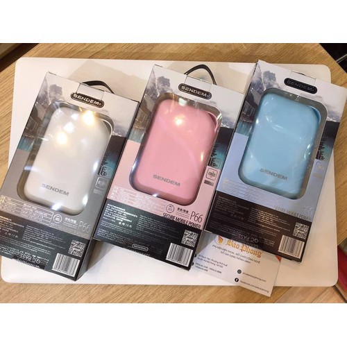Pin sạc dự phòng 10.000mAh SENDEM P300, Sạc dự phòng mini giá rẻ