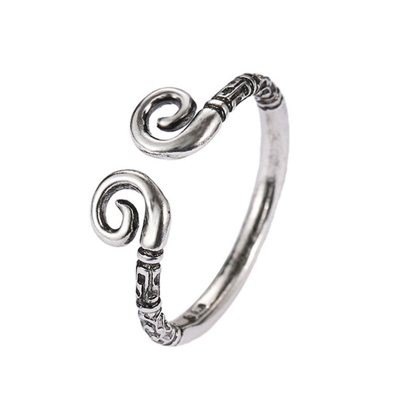 Nhẫn hợp kim mạ bạc phong cách Punk cá tính