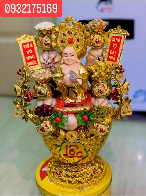 Tháp túi vàng ngũ đậu- di lạc chiêu tài lộc | BigBuy360 - bigbuy360.vn