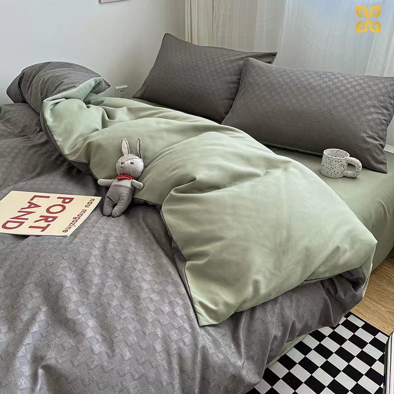 Set Bộ Vỏ Chăn Ga Gối Cotton Tc Dệt Vân Chìm ( Cập nhật mẫu mới hàng không tag) -shinbedding