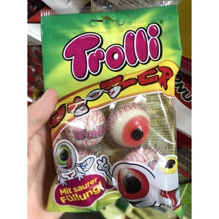 Kẹo Trolli mắt gói 4 vien hàng Đức 100%