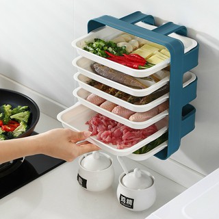 Kệ nhựa treo tường đa năng, nhà bếp, nhà tắm dán tường chịu lực