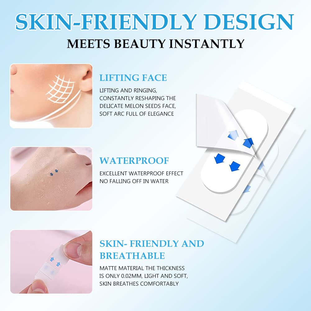 Set 40 Miếng Dán Trong Suốt Vô Hình Chống Nước Làm Săn Chắc Da Tạo Khuôn Mặt Chữ V