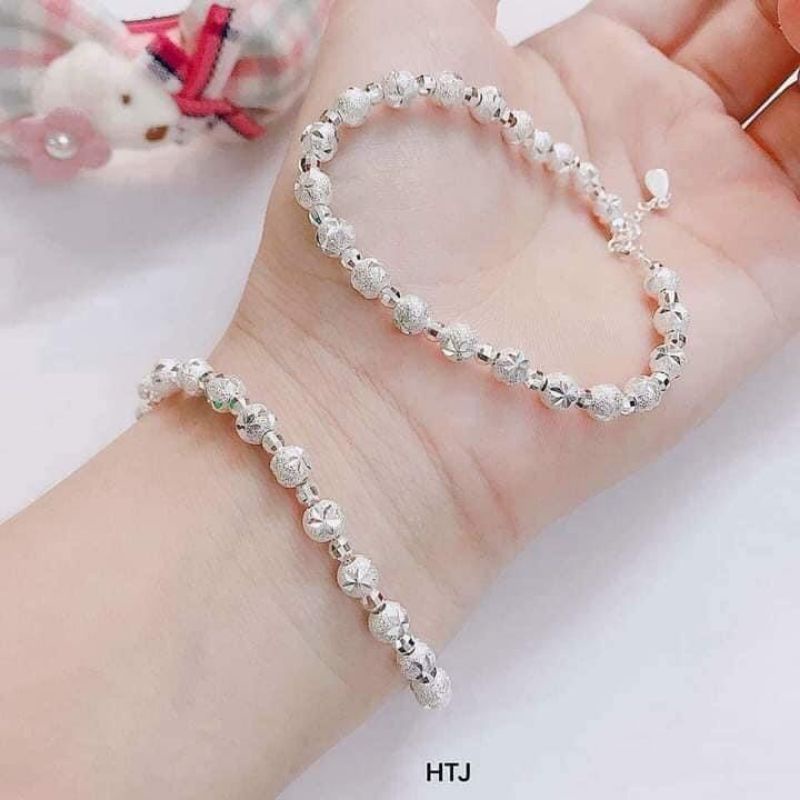 Lắc tay bi cát bạc ta cho nữ
