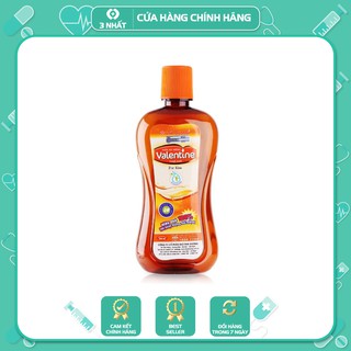 Nước súc miệng Valentine 500ml, chăm sóc sức khoẻ răng miệng