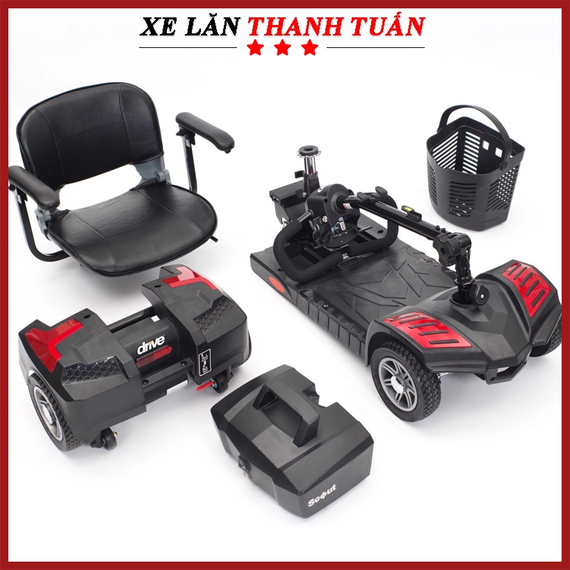 Xe điện 4 bánh Runner chính hãng EuroCare tiêu chuẩn Âu Mỹ - Dành cho người già, người sau chấn thương - đi 12km/lần sạc