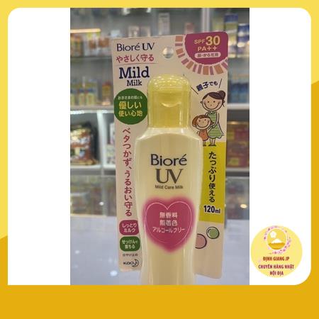 Hàng Chính Hãng  Sữa Chống Nắng trẻ em BIORE UV KID MILK Định Giang JP