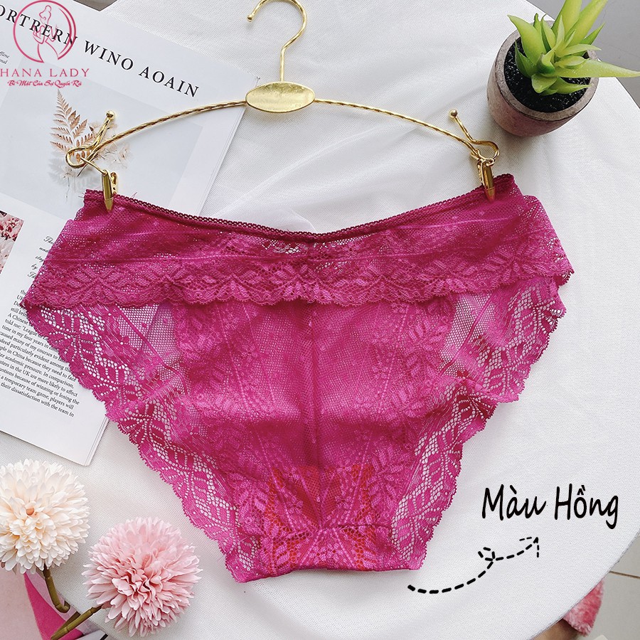 Quần lót ren sexy - quần chip quyến rũ xuyên thấu thông hơi mát mẻ LK079