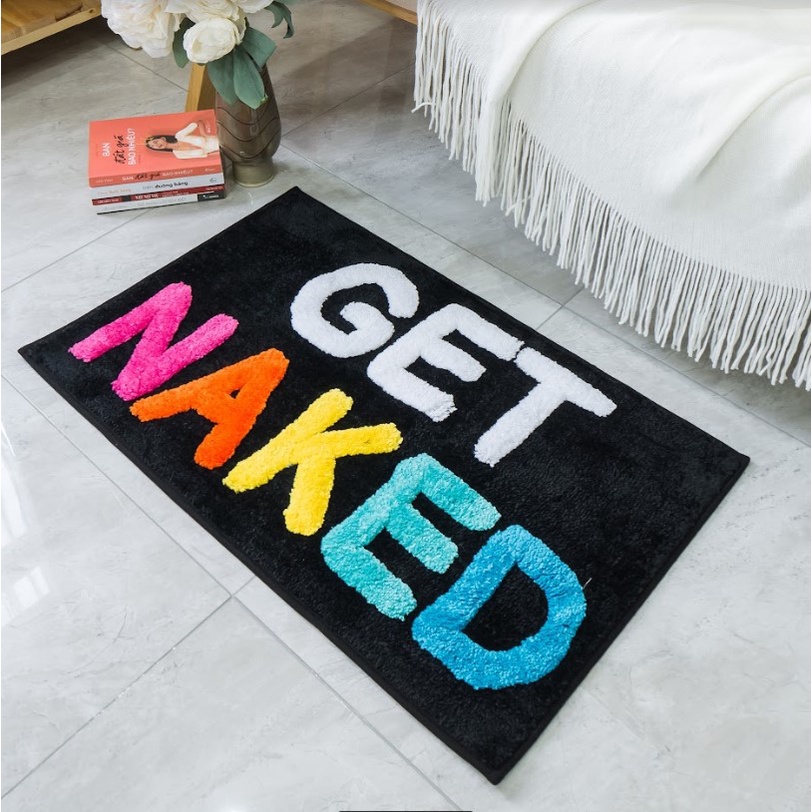 Set Rèm Phòng Tắm Kèm Thảm Lau Chân Siêu thấm Naked