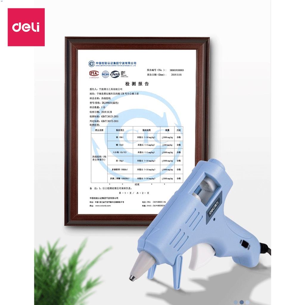 Súng Bắn Keo Nến Silicon Deli 20W/40W - TẶNG KÈM KEO MÀU, An Toàn, Nhỏ Gọn, Dễ Sử Dụng - DL390021/DL390022/DL5042