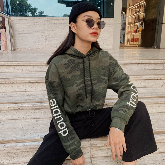 Áo nỉ hoodie croptop | BigBuy360 - bigbuy360.vn