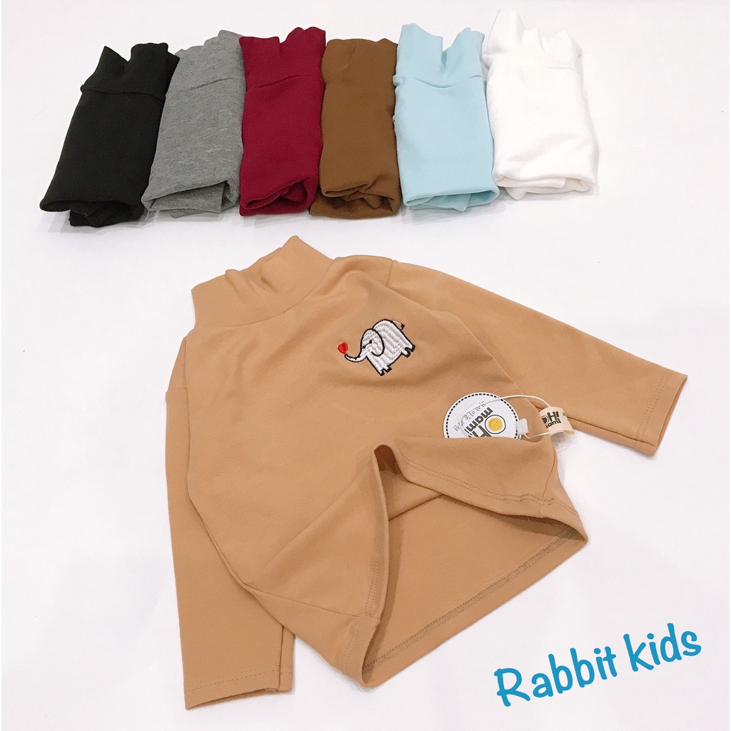 Áo Giữ Nhiệt Cho Bé Trai Bé Gái 💝FREESHIP💝 Áo Dài Tay Cổ Cao 3 Phân Trẻ Em Chất Liệu Cotton Zip