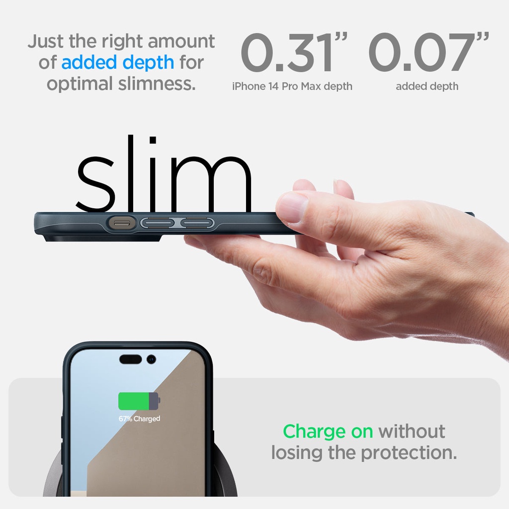 Ốp Lưng dành cho iPhone 14 Pro Max Spigen Thin Fit Case - Hàng Chính Hãng