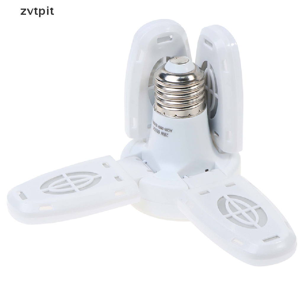 [ZVPT] E27 led AC85-265V 28W LED Bulb Fan Blade Timing Lamp Light Bulb Foldable Lamp DSF