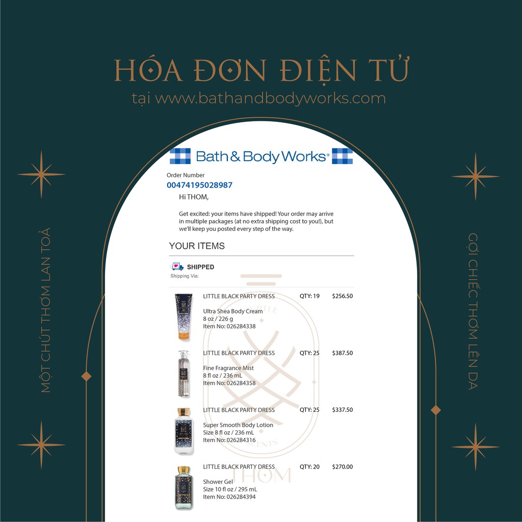 LITTLE BLACK PARTY DRESS | Sản Phẩm Tắm Dưỡng Xịt Thơm Toàn Thân Bath & Body Works | Thế Giới Skin Care