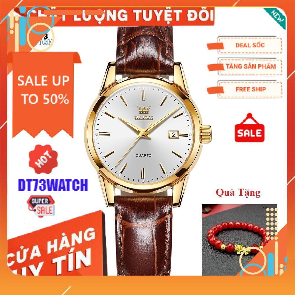 Đồng hồ nữ thương hiệu olevs,chống nước,chống xước,dạ quang ban đêm,dây da cao cấp thời trang,BH 12th