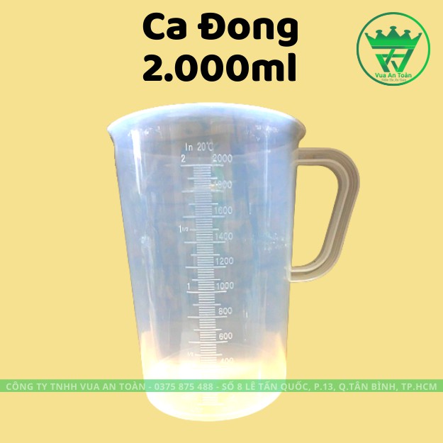 Ca Đong Nhựa Có Chia Vạch 2.000ml Chịu Nhiệt Tốt