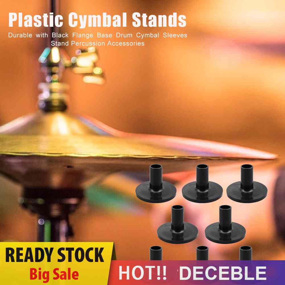 Set 8 Dụng Cụ Bọc Trống Cymbal Bằng Nhựa Màu Đen