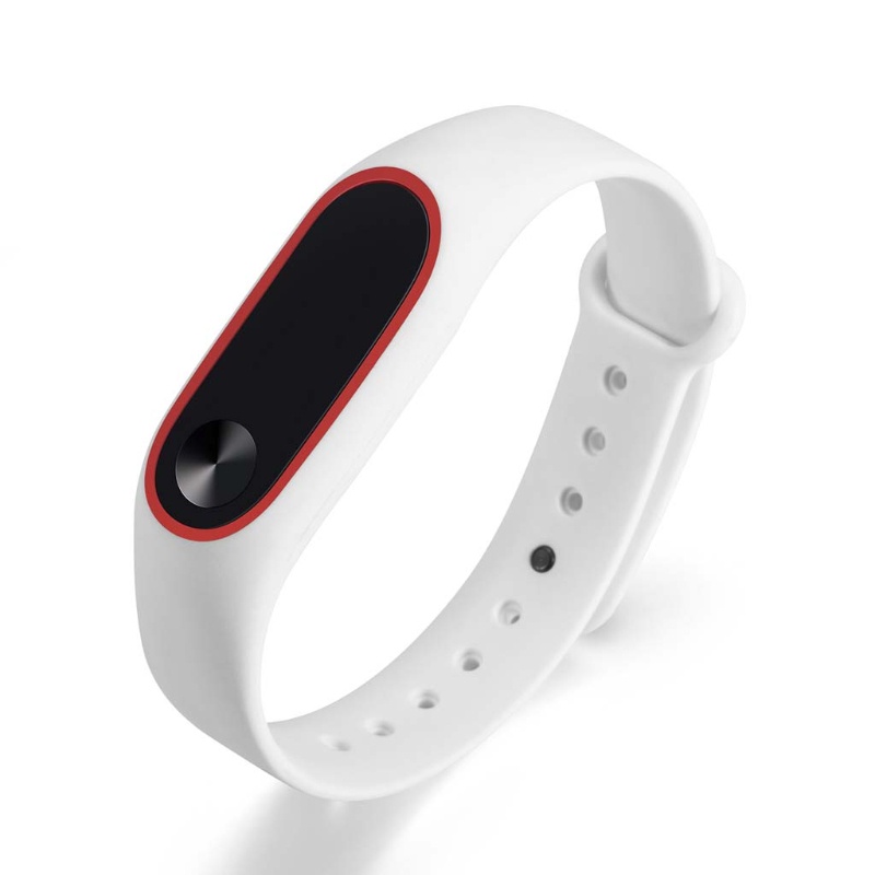 Dây Đeo Silicon Hai Màu Thay Thế Cho Đồng Hồ Thông Minh MI Band 2