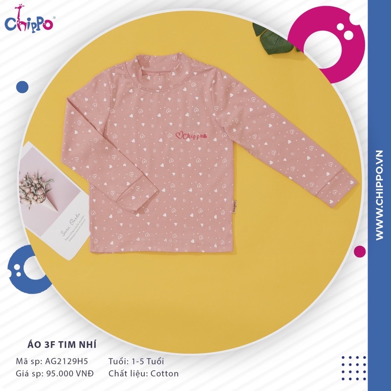 Áo cổ 3p cotton 1-10y bé gái