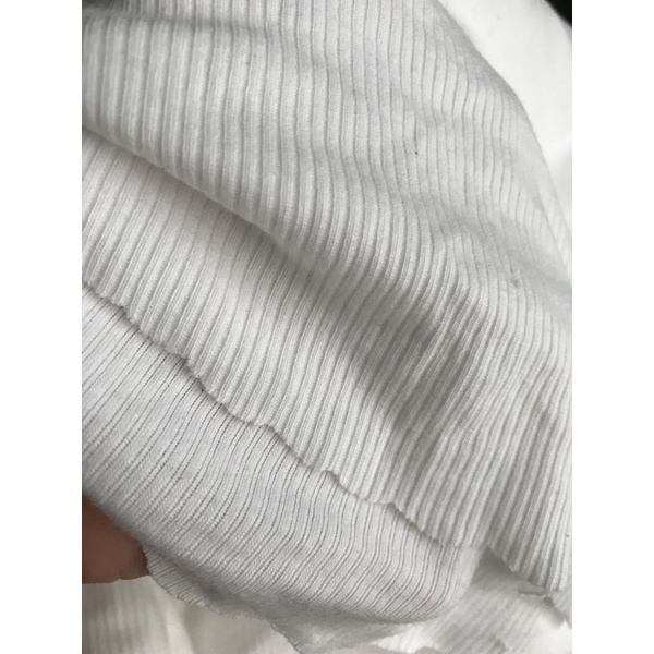 THUN GÂN COTTON 4c MỎNG (Màu trắng tinh+ đen)