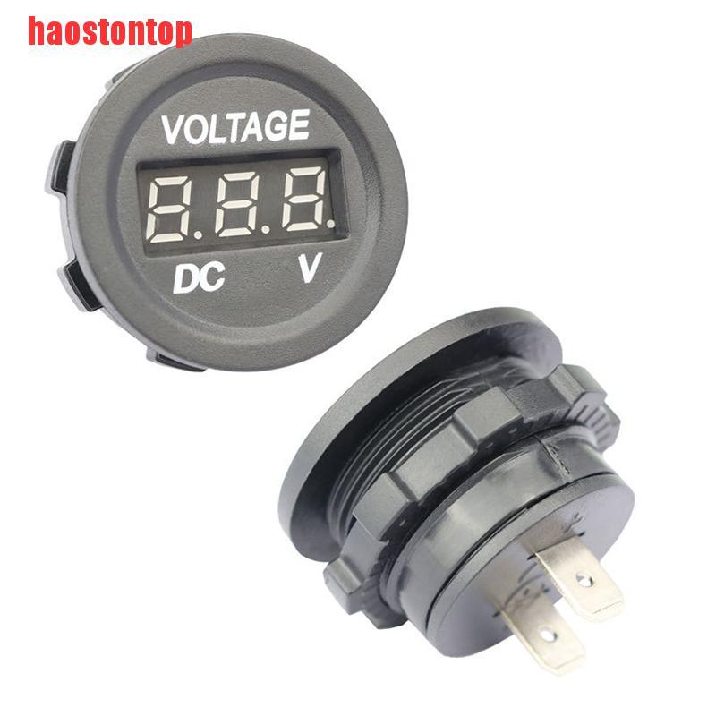 Vôn Kế Kỹ Thuật Số Hiển Thị Dc6V-30V Cho Xe Hơi / Xe Máy