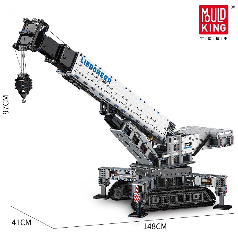 Đồ chơi lắp ráp Lego Technic cần cẩu trục bánh xích Mould King 17002 điều khiển hoạt động từ xa