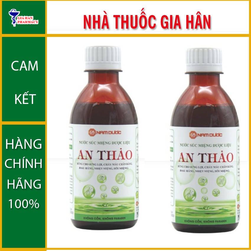 Nước Súc Miệng Dược Liệu An Thảo Nam Dược dùng trong các trường hợp viêm lợi, sưng lợi, chảy máu chân răng, nhiệt miệng