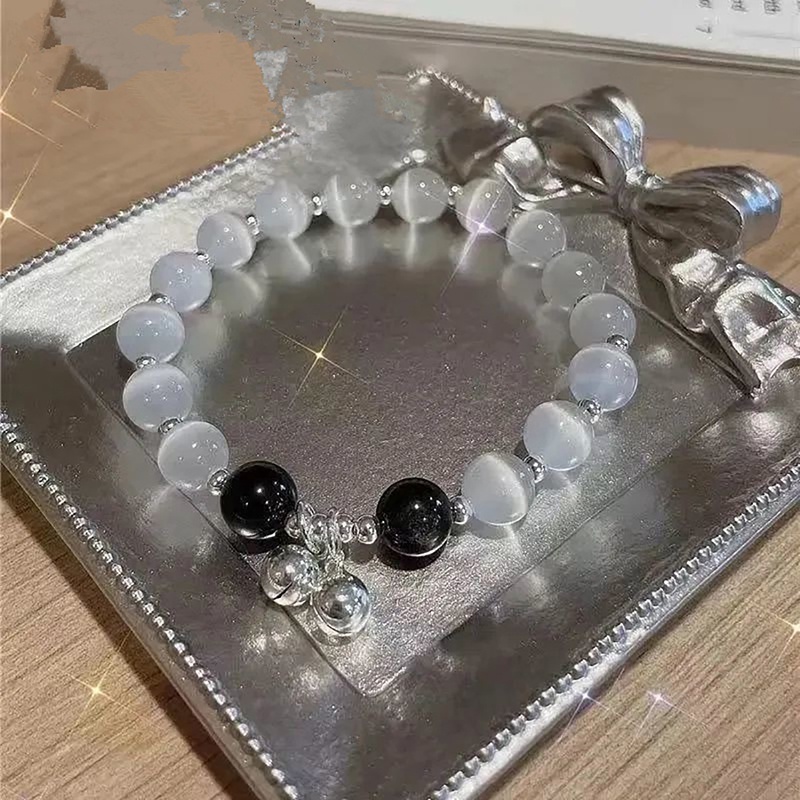 Vòng Tay Đính Đá Mắt Mèo Thời Trang Sang Trọng Cho Cặp Đôi