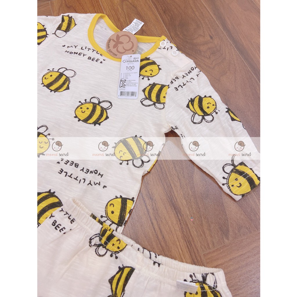 🐬[Chính Hãng] Bộ Quần Áo Lửng Honey Bee Cho Bé - Maykids 2021 - Nhập Khẩu Hàn Quốc🐬