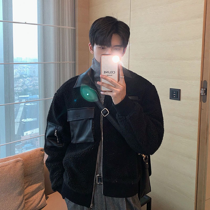 Áo Khoác Phao Dáng Ngắn Phối Lông Cashmere Ấm Áp | BigBuy360 - bigbuy360.vn