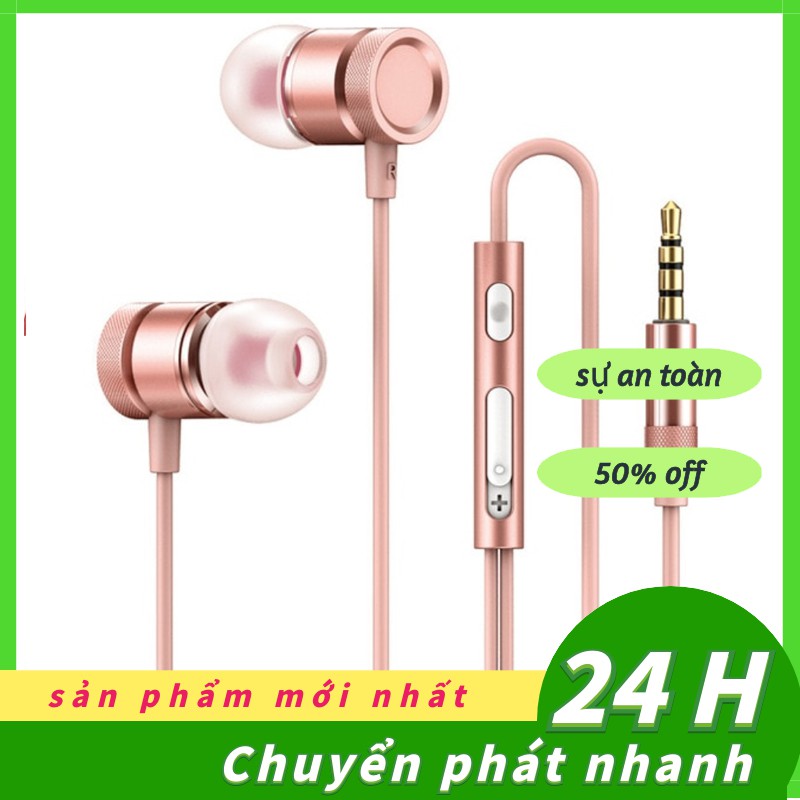 Wired In-Ear Earphone Hifi Bass 3.5mm  Subwoofer Headset In-Ear Comfordable Design Metal Sports Music Headset