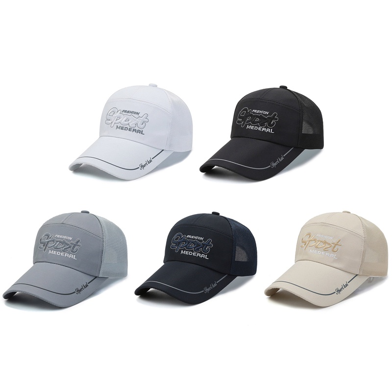 Mũ Lưỡi Trai Phối Lưới Thoáng Khí Thời Trang Unisex