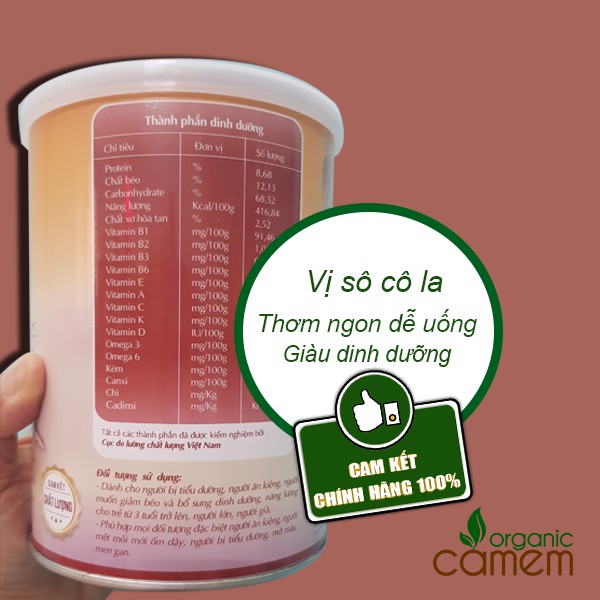 SỮA GẠO LỨT GIẢM CÂN KHÔNG ĐƯỜNG VỊ CACAO DỄ UỐNG SOYNA LON 400G - KD