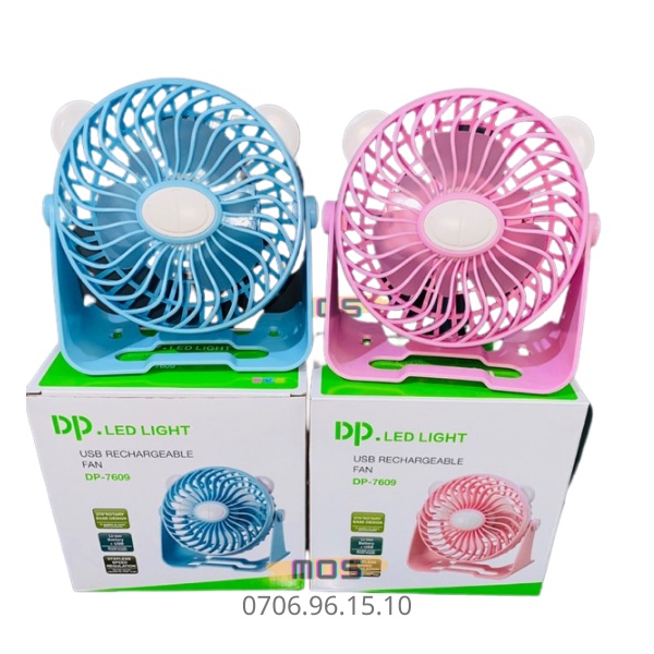 Quạt đảo chiều để bàn (SẠC+PIN) DP-7603 (BẢO HÀNH 6 THÁNG 1 ĐỔI 1) MOS shop
