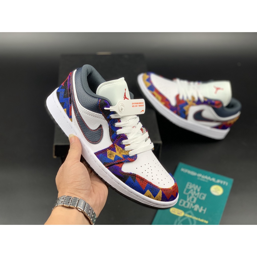 Giày thể thao nam nữ Jordan thổ cẩm  - J402