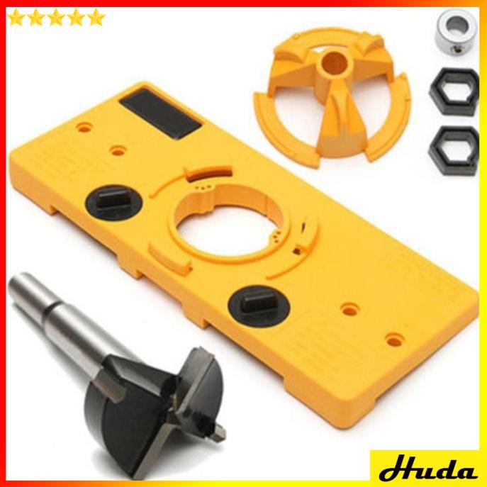 Bộ cữ khoan bản lề bật, Dụng cụ định vị khoan lỗ lắp bản lề giảm chấn - đồ làm mộc