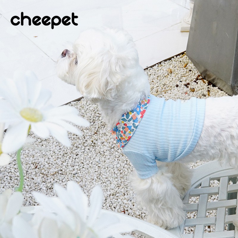 Cheepet Áo thun cổ họa tiết cho chó mèo/ Thú cưng