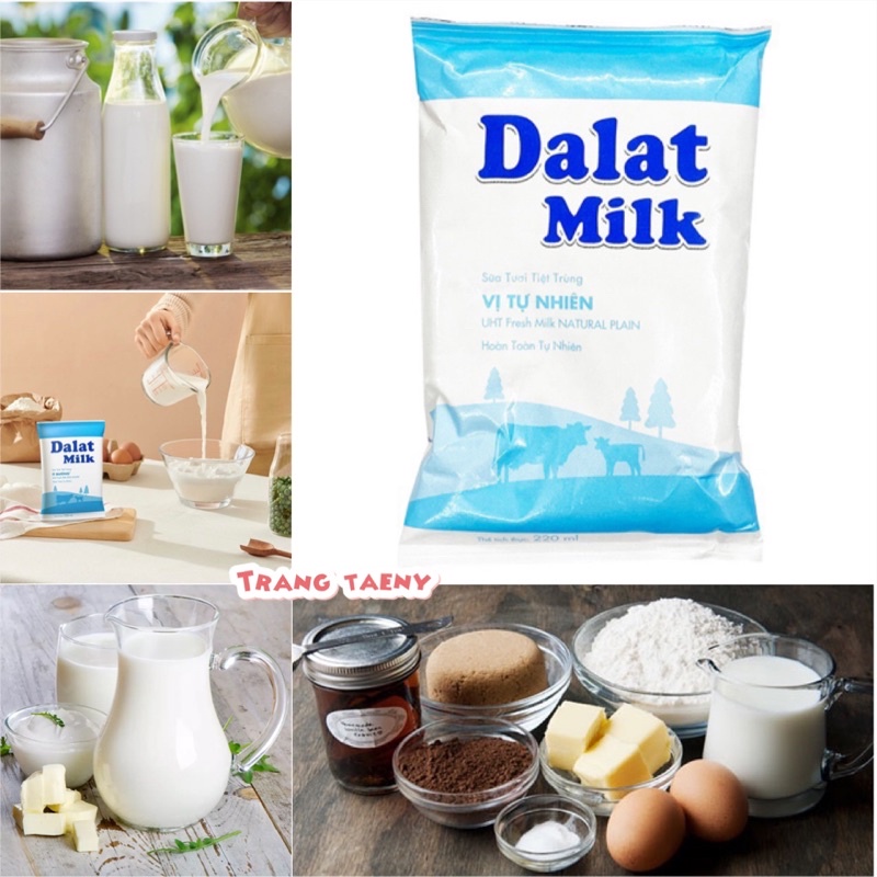 Sữa tươi tiệt trùng không đường Vị tự nhiên Đà Lạt Dalat Milk 220ml