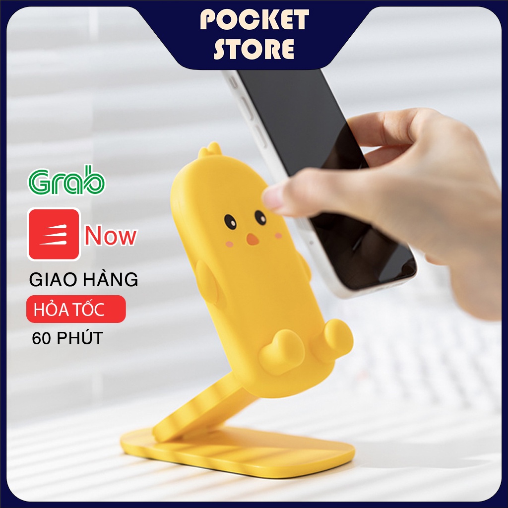 Giá đỡ Điện thoại để bàn gấp gọn hình Thú cute Lướt web, xem Video Pocket Store
