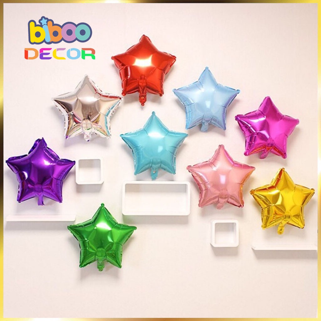 Bóng Bay Ngôi Sao 10inch 25.5cm Trang Trí Sinh Nhật, Thôi Nôi Cho Bé Trai, Bé Gái, Trang Trí Phòng Cưới Đẹp - BIBOODECOR