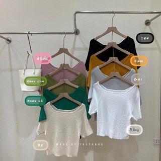 Áo len cộc crop A028